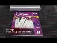 Video thumbnail for Avery Binder Spine Inserts Demo