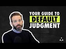 Video thumbnail for What is a Default Judgment?