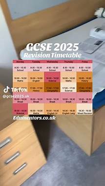 Video thumbnail for GCSE 2025 revision timetable for students taking GCSEs this year! #gcse #gcse2025 #edumentors #edumentorsuk #edumentorscouk #gcseeexams #summerexams