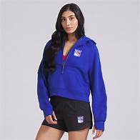 Video thumbnail for Women's New York Rangers lululemon College Cobalt Scuba Oversized Half-Zip Hoodie
