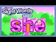 Video thumbnail for Meet the Sight Words Level 2 - "she"