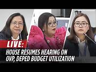 Video thumbnail for LIVE: House resumes hearing on OVP, DepEd budget utilization | November 20