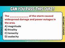 Video thumbnail for Sentence Completion Quiz/ Explanations Included