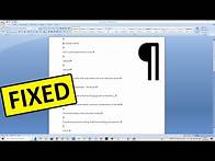 Video thumbnail for Microsoft Word How to get rid of the Weird symbols in Word Documents