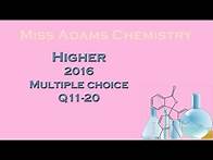 Video thumbnail for Higher 2016 Multiple Choice Part 2 Question 11-20