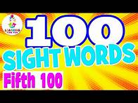 Video thumbnail for 100 SIGHT WORDS for Kids (Learn High Frequency Words) | FRY WORDS List 5