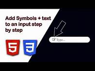 Video thumbnail for Add Symbols to Input Box Placeholder | HTML & CSS Beginner Tutorial
