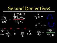 Video thumbnail for Second Derivatives of Parametric Equations With Concavity