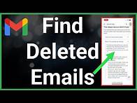 Video thumbnail for How To Recover Permanently Deleted Emails From Gmail