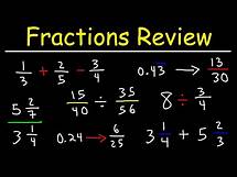 Video thumbnail for Fractions, Mixed Numbers, Decimals, & Percents - Review