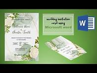 Video thumbnail for how to make a wedding invitation card on Microsoft word [FREE TEMPLATE]