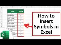 Video thumbnail for How to Insert Symbol in Excel
