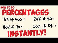 Video thumbnail for How to work out percentages INSTANTLY