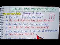 Video thumbnail for Direct and Indirect Speech/Change of Tense and Person in Narration/English Grammar