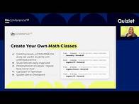 Video thumbnail for Subject session: Teaching Math using Quizlet