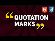 Video thumbnail for How to use Quotation Marks in HTML CSS | Auto Quotation Marks | Quotes & Quotation Marks Styling