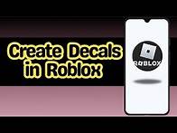 Video thumbnail for How to create Decals in Roblox