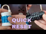 Video thumbnail for How To Reset Letter Word Combo Tutorial - Lock Reset Series