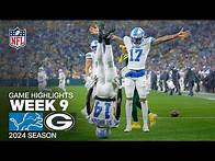 Video thumbnail for Detroit Lions vs. Green Bay Packers | 2024 Week 9 Game Highlights