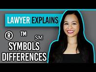 Video thumbnail for Lawyer Explains | TM vs SM vs ® Registered Trademark Symbol - The Differences and When To Use