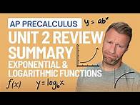 Video thumbnail for AP Precalculus Unit 2 Summary Review - Exponential and Logarithmic Functions