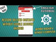 Video thumbnail for How To Restore Deleted Contacts Without Google Account Android || Without Backup & Without Computer
