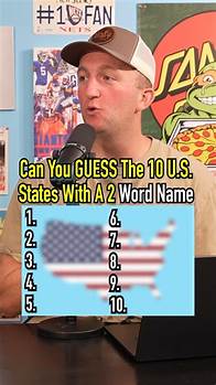 Video thumbnail for Guess The 10 States With 2 Word Names! Can He Do It? #shorts #states #usa #olympics #country #world