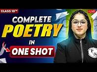 Video thumbnail for Complete English POETRY in ONE SHOT || Class 10 English || PW
