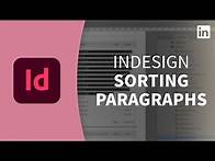 Video thumbnail for InDesign Tutorial - Alphabetically Sorting paragraphs