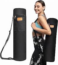 Video thumbnail for UDANA Yoga Mat Bag, Large – Fits Thick Mats, 3 Storage Pockets, Adjustable Strap