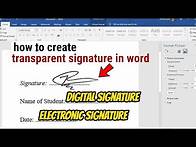 Video thumbnail for how to create a transparent signature in word