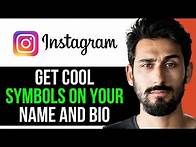 Video thumbnail for [UPDATED] HOW TO GET COOL SYMBOLS on your INSTAGRAM NAME and BIO! (EASY GUIDE) [2024]