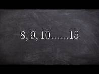 Video thumbnail for Learn how to find the sum of an arithmetic series