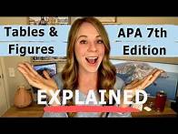 Video thumbnail for How to add Tables and Figures in academic papers: APA 7th edition