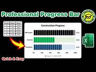 Video thumbnail for How to Create Progress Bar Chart in Excel
