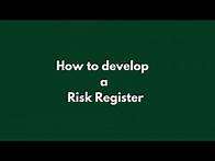 Video thumbnail for How to develop a Risk Register +free template