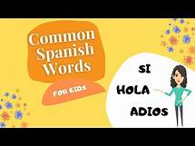 Video thumbnail for Spanish for Grade 1 | Common Spanish Words and Phrases for Kids/Beginners - Part 1