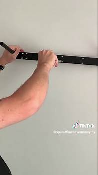 Video thumbnail for Spend Time Save Money DIY (@spendtimesavemoneydiy) - IKEA Floating Shelf Installation Guide