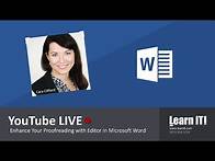 Video thumbnail for Microsoft Word | Enhance Your Proofreading with Editor