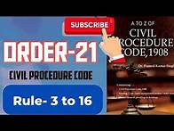 Video thumbnail for CPC ORDER-21 | ORDER-21 RULE 3-16 CIVIL PROCEDURE CODE CPC LECTURE SERIES @creatorpriyawithlaw2303