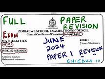 Video thumbnail for O level Mathematics ZIMSEC June 2024 Paper 1 Full Paper @mathszoneafricanmotives @mathwithlightone