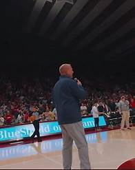 Video thumbnail for Special guest at Alabama basketball Watch and listen to what Coach Kalen DeBoer had to say to the fans who were at Coleman Coliseum DeBoer made a quick appearance at Coleman Coliseum and he talked about the Bama standard. Credit: UA Basketball