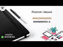 Video thumbnail for 4MA1/2H/2021/JAN | Edexcel International GCSE Mathematics A | 2021 | JAN | Science And Math
