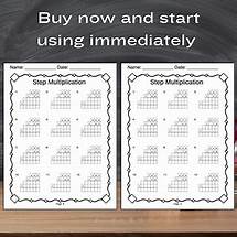 Video thumbnail for Step Multiplication Worksheet Fifth Grade Homeschool Printable Multiplication Worksheet Grade 5 Work Sheet Long Multiplication Practice - Etsy