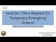 Video thumbnail for How Do I File a Request for Temporary Emergency Orders?