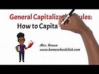 Video thumbnail for Capitalization Rules for Titles: English Language Arts
