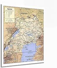 Video thumbnail for HISTORIX 2005 Uganda Map Poster - 24x30 Inch Map of Uganda Wall Art - Uganda Poster Map Showing Roads Railroads International & District Boundaries National & District Capitals
