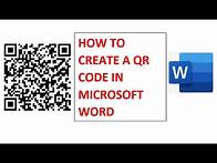 Video thumbnail for How to create a QR Code in Microsoft Word