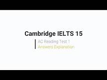Video thumbnail for Cambridge IELTS 15 - Academic Reading Test 1 Answers Explanation