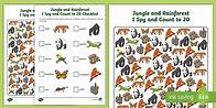 Video thumbnail for Jungle and Rainforest I Spy and Count Activity to 20